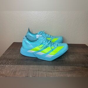 adidas Adizero Adios Pro 4 “Flash Aqua Lucid Lemon” 
- Size 8 Men / 9 Women.